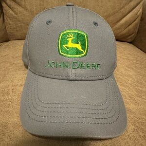 John Deere Hat Gray with Yellow / Green Logo
